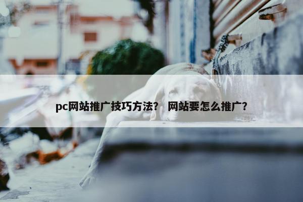 pc网站推广技巧方法？ 网站要怎么推广？