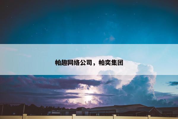 帕趣网络公司，帕奕集团