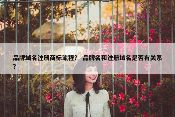品牌域名注册商标流程？ 品牌名和注册域名是否有关系？