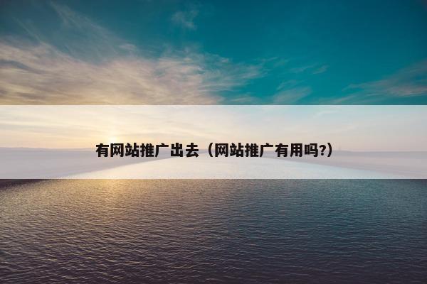 有网站推广出去（网站推广有用吗?）