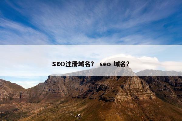SEO注册域名？ seo 域名？