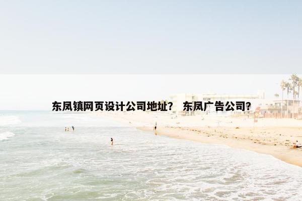 东凤镇网页设计公司地址？ 东凤广告公司？