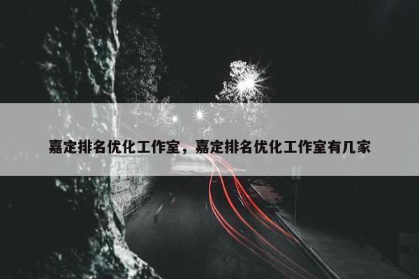 嘉定排名优化工作室，嘉定排名优化工作室有几家