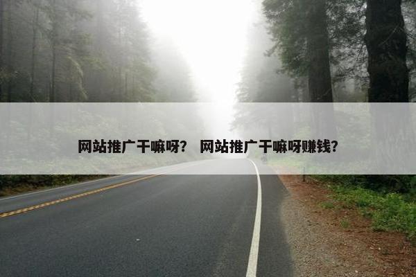 网站推广干嘛呀？ 网站推广干嘛呀赚钱？