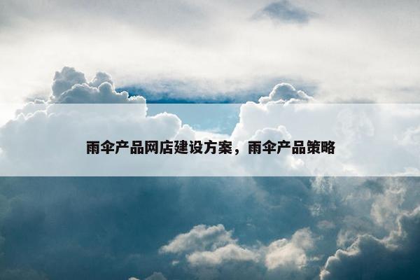 雨伞产品网店建设方案，雨伞产品策略