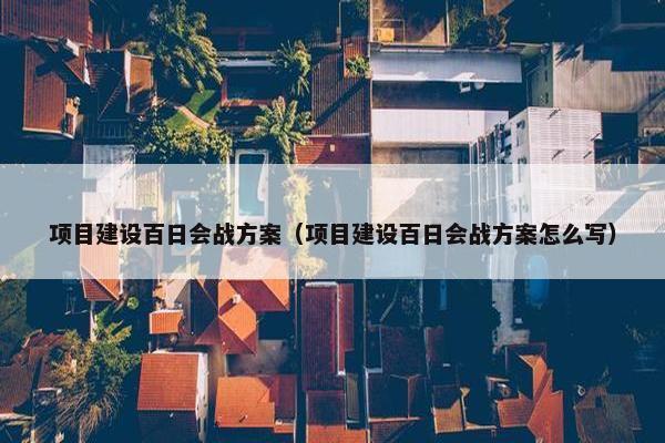 项目建设百日会战方案（项目建设百日会战方案怎么写）