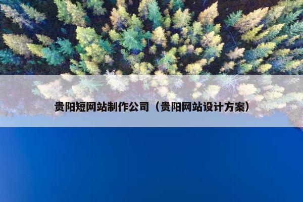 贵阳短网站制作公司（贵阳网站设计方案）