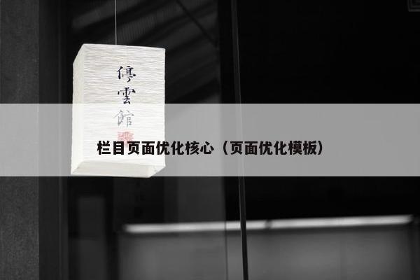 栏目页面优化核心（页面优化模板）