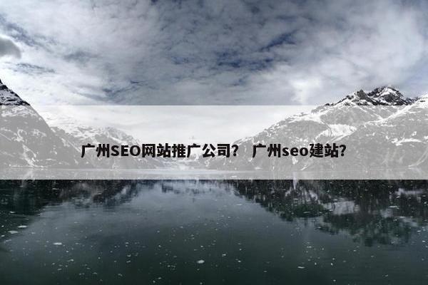 广州SEO网站推广公司？ 广州seo建站？