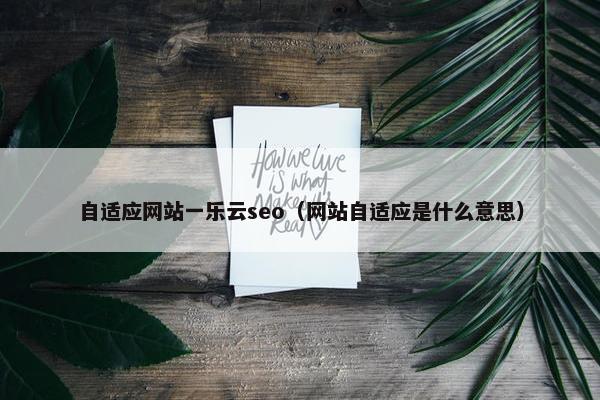 自适应网站一乐云seo（网站自适应是什么意思）