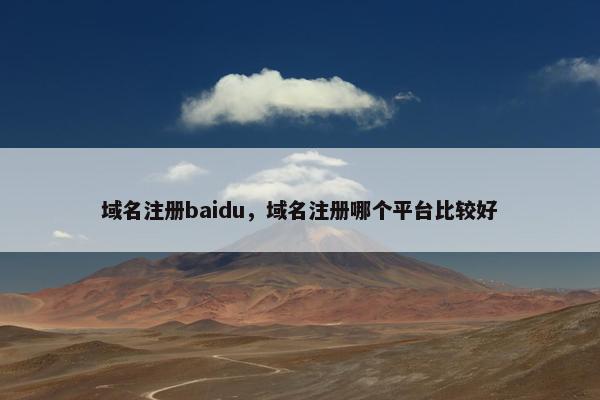 域名注册baidu，域名注册哪个平台比较好