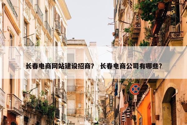 长春电商网站建设招商？ 长春电商公司有哪些？