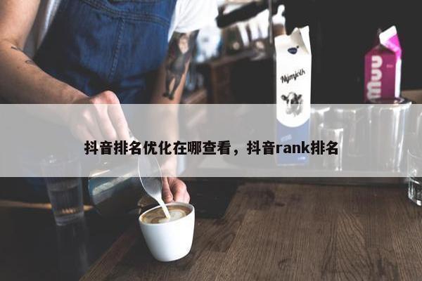 抖音排名优化在哪查看，抖音rank排名