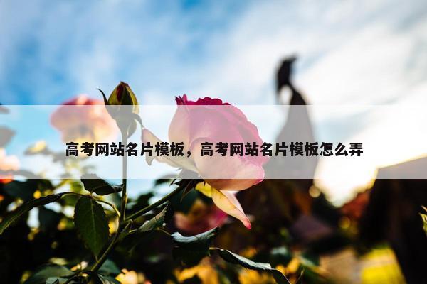 高考网站名片模板，高考网站名片模板怎么弄