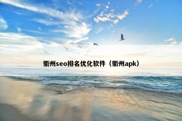 衢州seo排名优化软件（衢州apk）