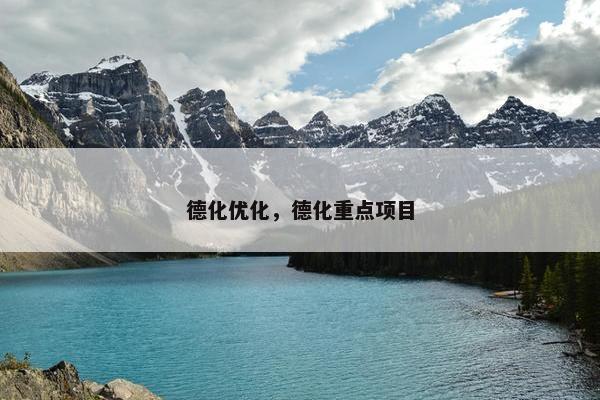德化优化，德化重点项目