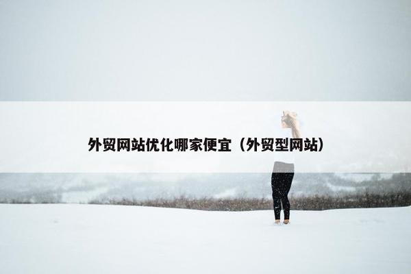 外贸网站优化哪家便宜（外贸型网站）