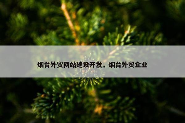 烟台外贸网站建设开发，烟台外贸企业