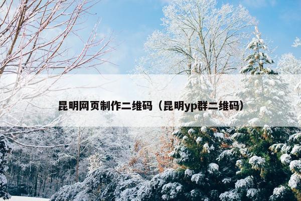 昆明网页制作二维码（昆明yp群二维码）