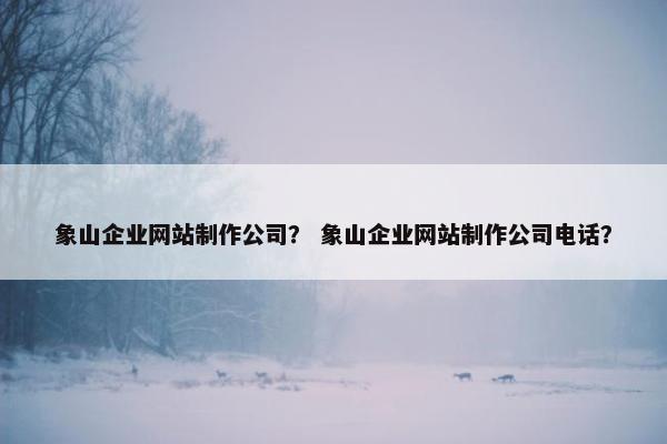 象山企业网站制作公司？ 象山企业网站制作公司电话？