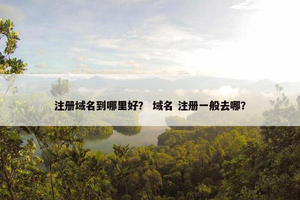 注册域名到哪里好？ 域名 注册一般去哪？