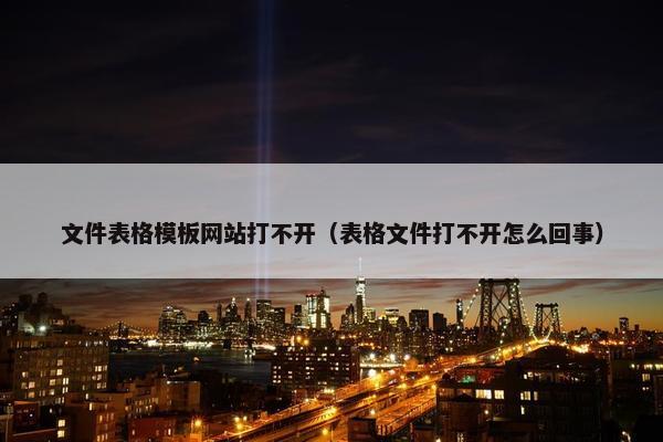 文件表格模板网站打不开（表格文件打不开怎么回事）