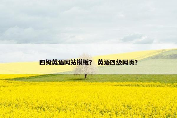 四级英语网站模板？ 英语四级网页？