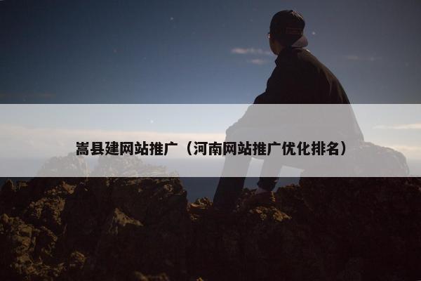 嵩县建网站推广（河南网站推广优化排名）