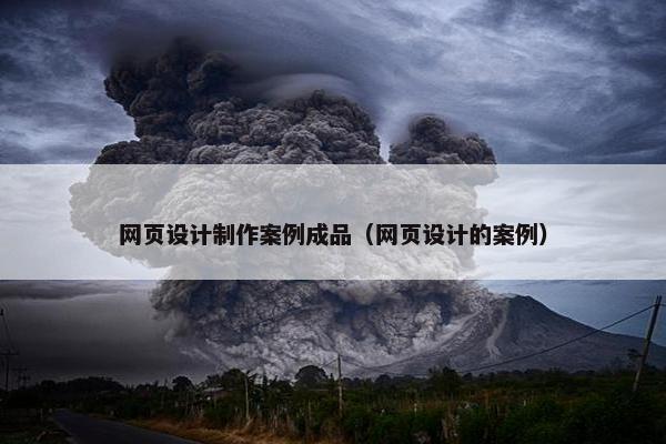 网页设计制作案例成品（网页设计的案例）