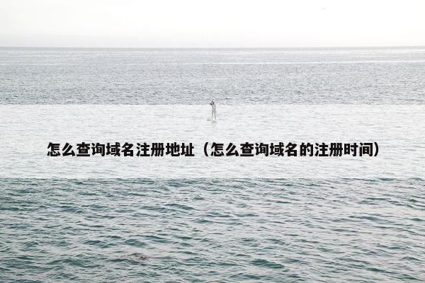 怎么查询域名注册地址（怎么查询域名的注册时间）