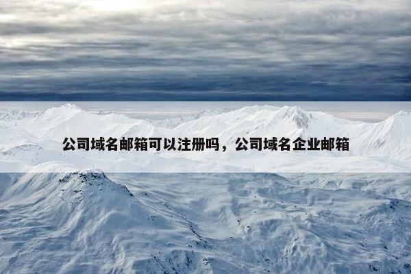 公司域名邮箱可以注册吗，公司域名企业邮箱