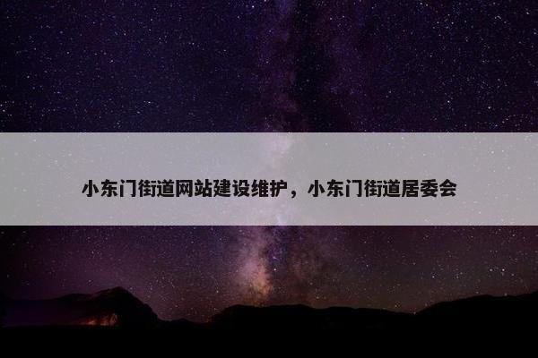 小东门街道网站建设维护，小东门街道居委会