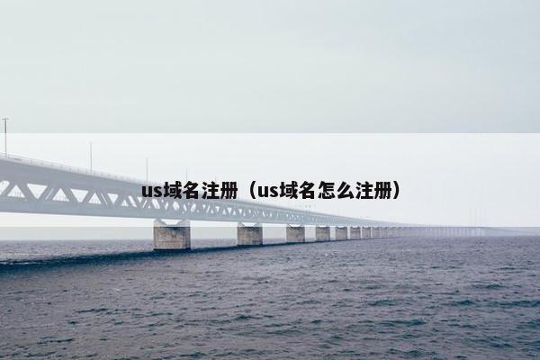 us域名注册（us域名怎么注册）