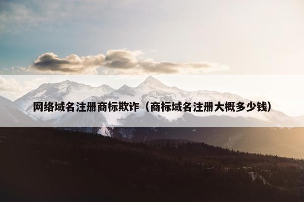 网络域名注册商标欺诈（商标域名注册大概多少钱）