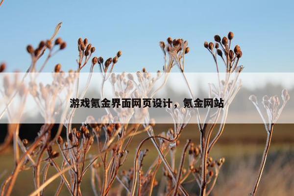 游戏氪金界面网页设计，氪金网站