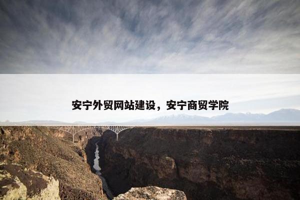 安宁外贸网站建设，安宁商贸学院