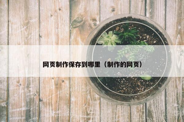 网页制作保存到哪里（制作的网页）