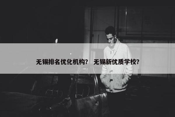 无锡排名优化机构？ 无锡新优质学校？
