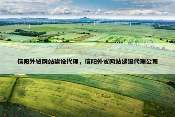 信阳外贸网站建设代理，信阳外贸网站建设代理公司