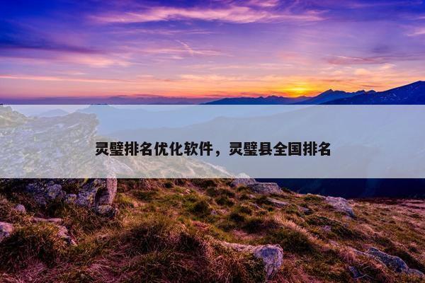 灵璧排名优化软件，灵璧县全国排名