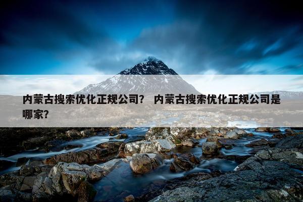 内蒙古搜索优化正规公司？ 内蒙古搜索优化正规公司是哪家？