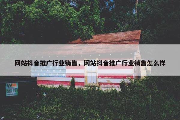 网站抖音推广行业销售，网站抖音推广行业销售怎么样