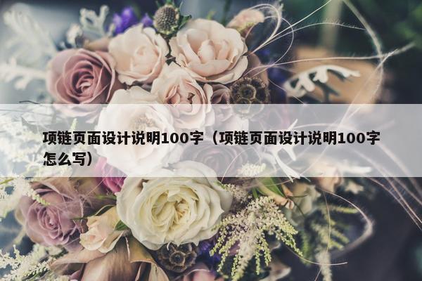项链页面设计说明100字（项链页面设计说明100字怎么写）