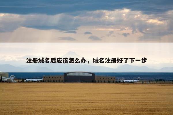 注册域名后应该怎么办，域名注册好了下一步