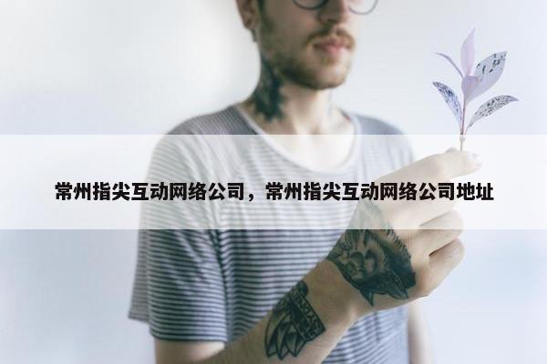 常州指尖互动网络公司，常州指尖互动网络公司地址