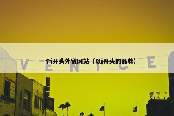 一个i开头外贸网站（以i开头的品牌）