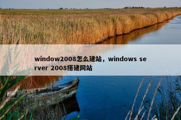 window2008怎么建站，windows server 2008搭建网站