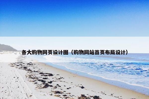 各大购物网页设计图（购物网站首页布局设计）