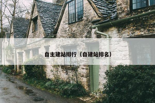 自主建站排行（自建站排名）
