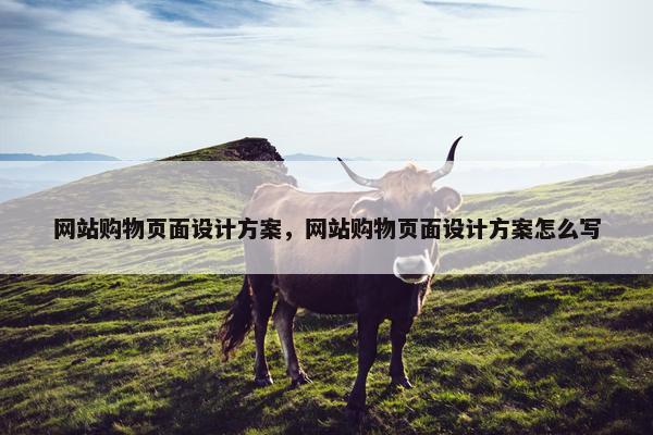 网站购物页面设计方案，网站购物页面设计方案怎么写
